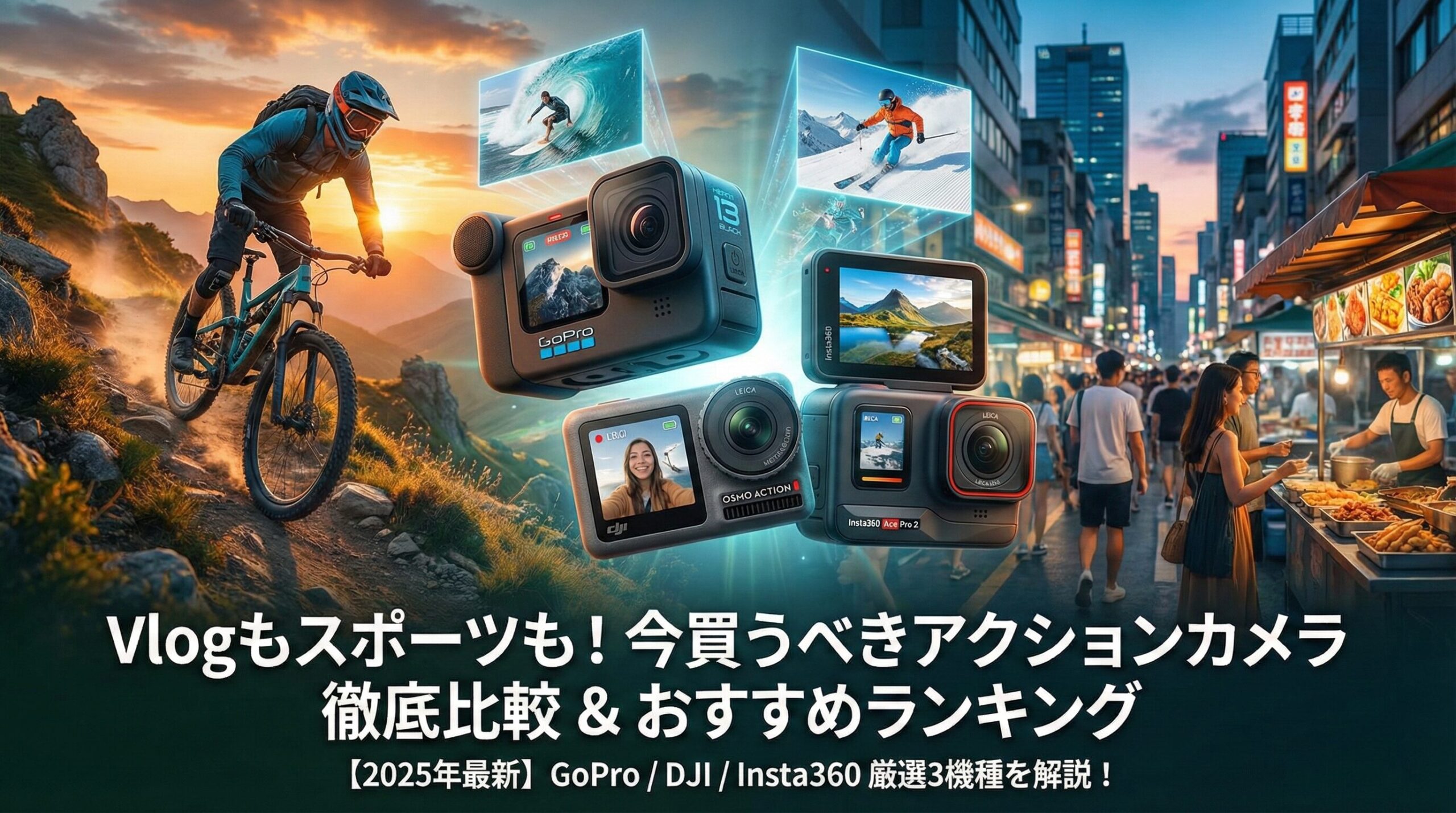 【2025年最新】Vlogもスポーツも！今買うべきアクションカメラ徹底比較＆おすすめランキング